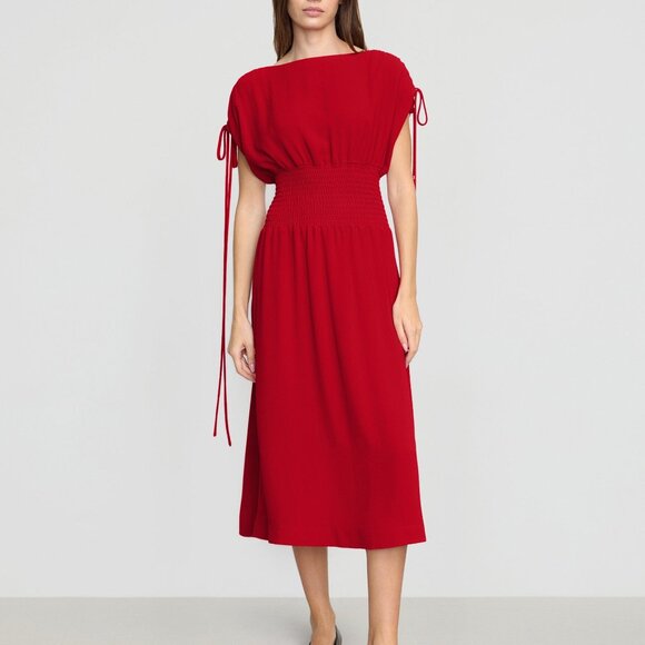 Modern Citizen Ayumi Gathered-Shoulder Dress Size LLacquer / L - Picture 2 of 3